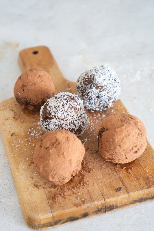 Mokka-Kugeln (mit Mandelmilchpulpe)