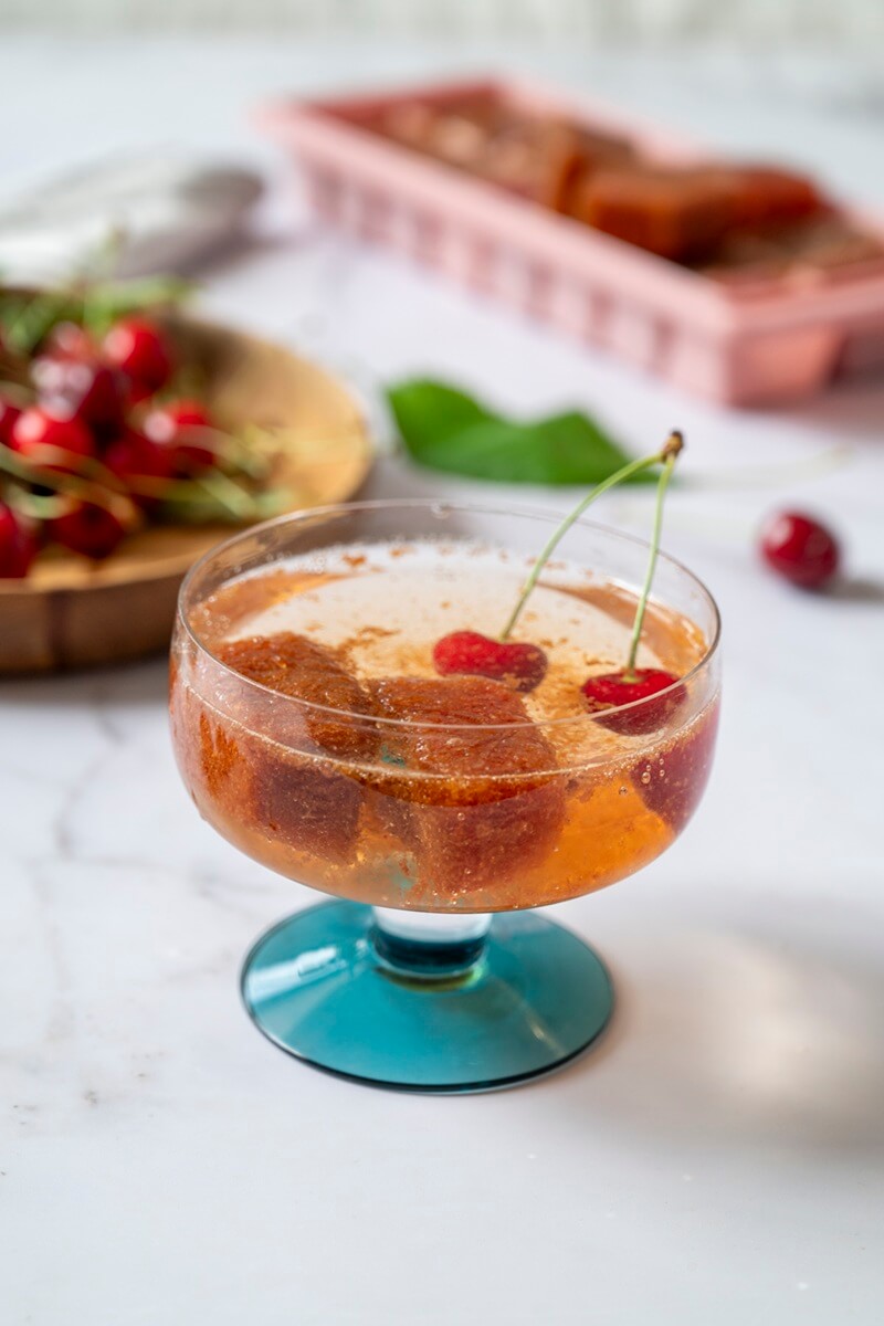 Glaçons à la cerise et à la vanille