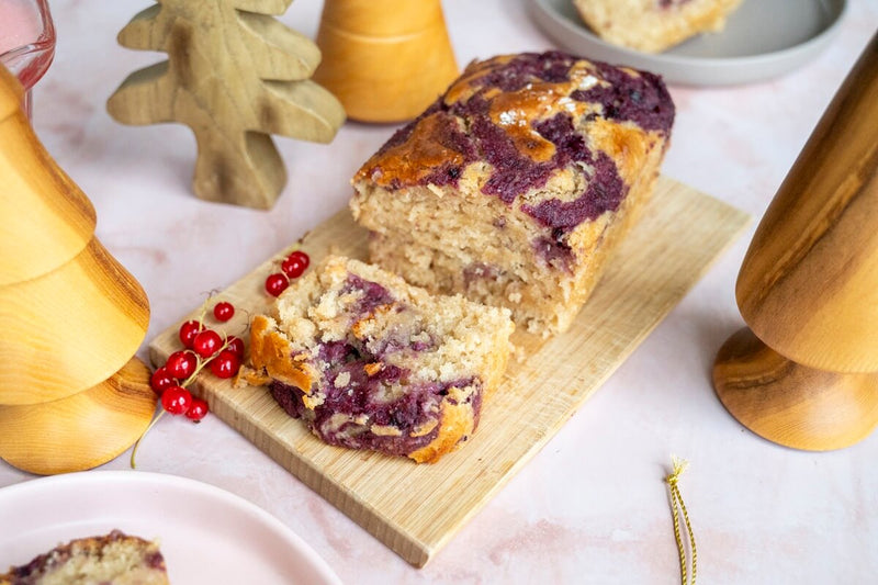Gâteau marbré à la pulpe de canneberges