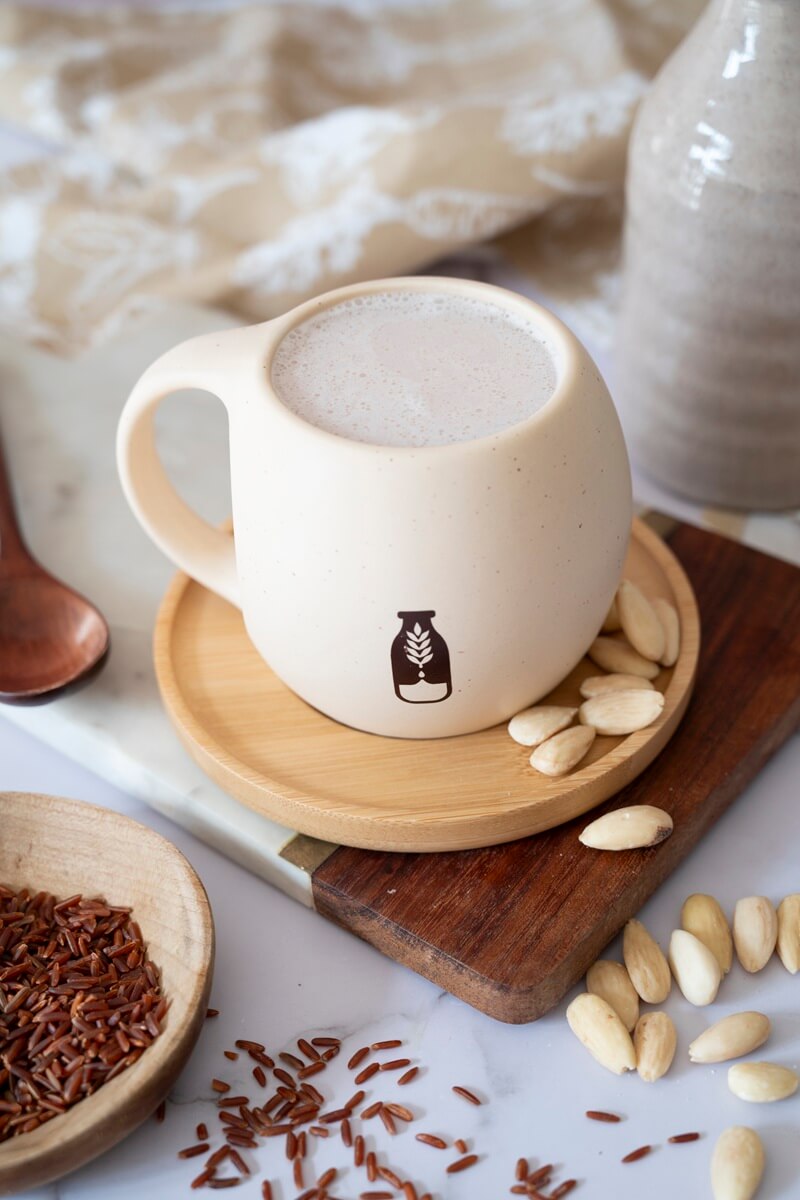 Lait d’amande au riz noir sauvage